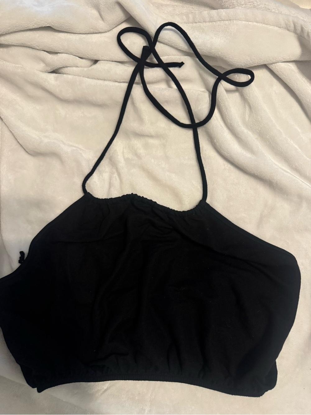 Zara Black Halter Bandeau Crop Top - Picture 2 of 4